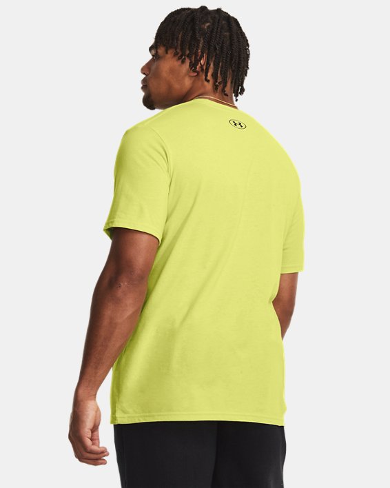 Men's UA Sportstyle Left Chest Short Sleeve Shirt in Yellow image number 1